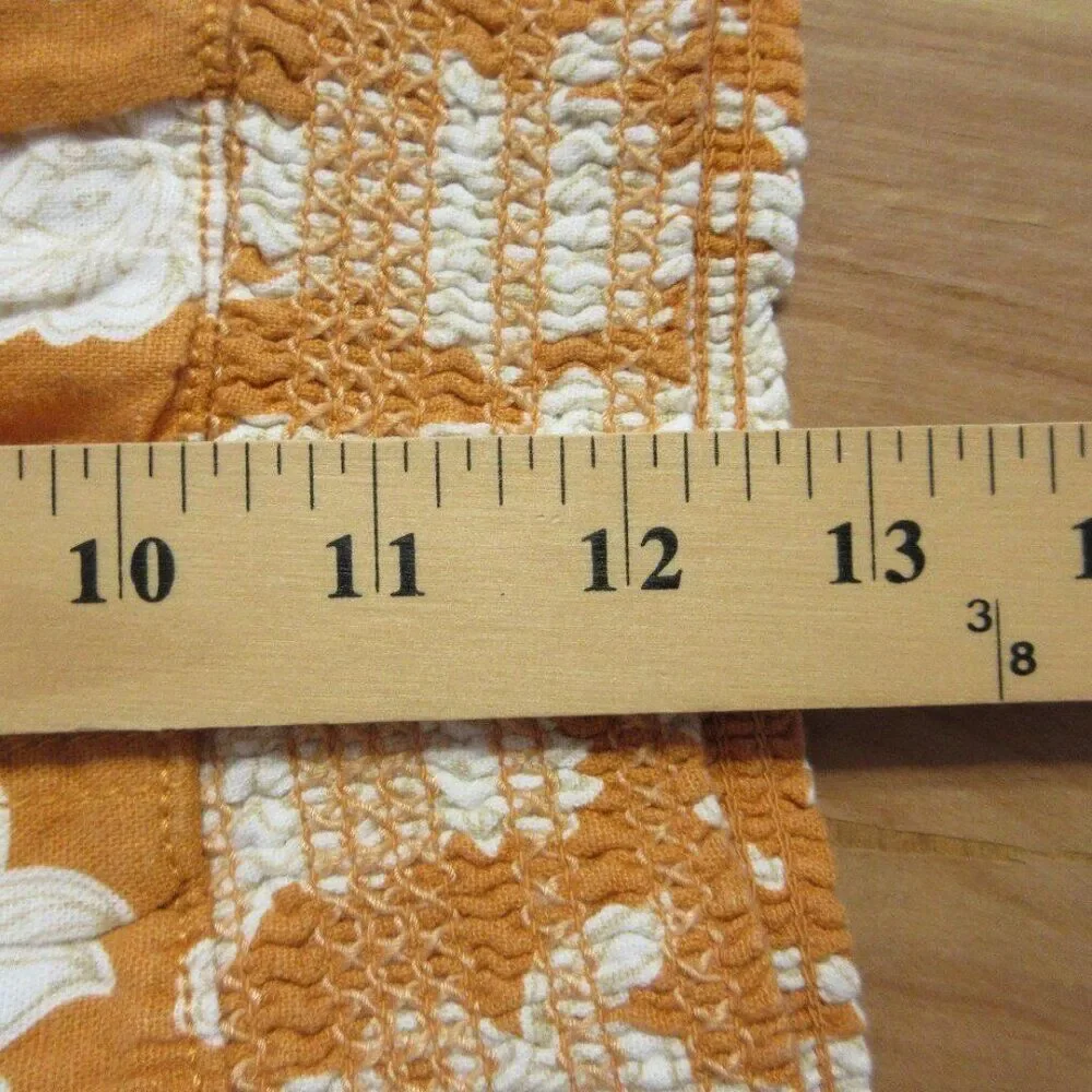 BRIGGS Linen Blend Pull On Shorts Womens Size XL Orange Cream Floral Flowers NWT